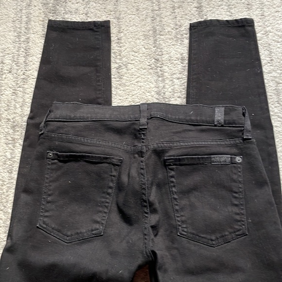 7 for all mankind womens black the skinnystretchy jeans 26 - Picture 5 of 5
